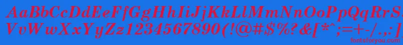 Scbbi Font – Red Fonts on Blue Background