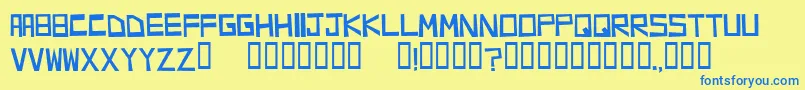Czcionka Richmond – niebieskie czcionki na żółtym tle