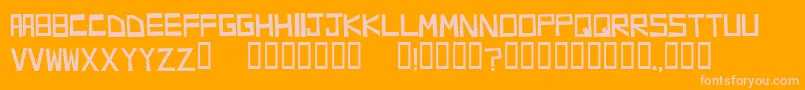 Richmond-Schriftart – Rosa Schriften auf orangefarbenem Hintergrund