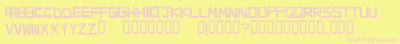 Richmond Font – Pink Fonts on Yellow Background