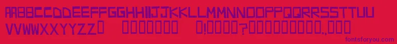 Czcionka Richmond – fioletowe czcionki na czerwonym tle