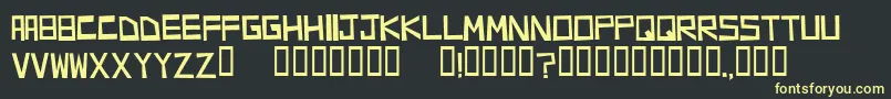 Richmond Font – Yellow Fonts on Black Background