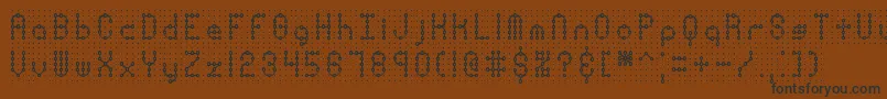 PindownPlainBrk Font – Black Fonts on Brown Background