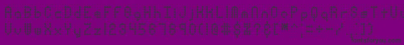 PindownPlainBrk Font – Black Fonts on Purple Background