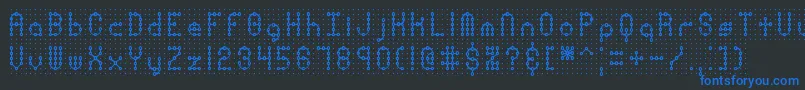 Czcionka PindownPlainBrk – niebieskie czcionki na czarnym tle