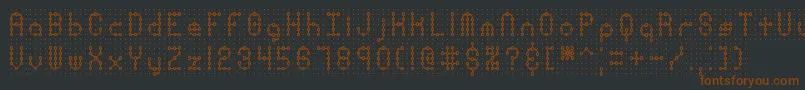Шрифт PindownPlainBrk – коричневые шрифты на чёрном фоне