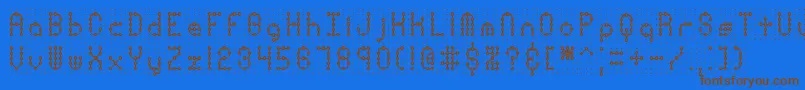 PindownPlainBrk Font – Brown Fonts on Blue Background