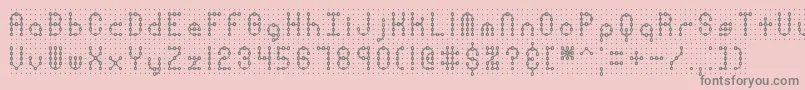 PindownPlainBrk Font – Gray Fonts on Pink Background