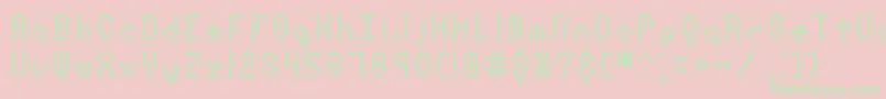 PindownPlainBrk Font – Green Fonts on Pink Background