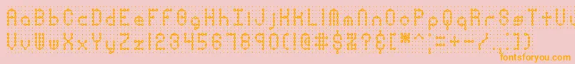 PindownPlainBrk Font – Orange Fonts on Pink Background