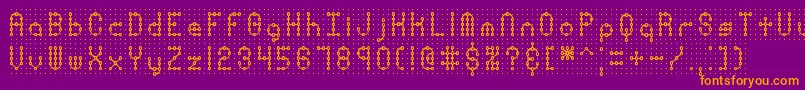 fuente PindownPlainBrk – Fuentes Naranjas Sobre Fondo Morado
