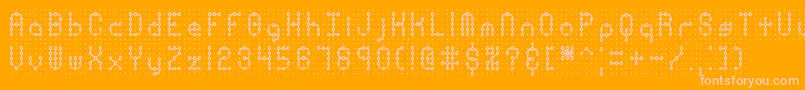 PindownPlainBrk Font – Pink Fonts on Orange Background