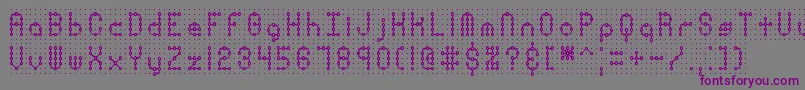 PindownPlainBrk Font – Purple Fonts on Gray Background