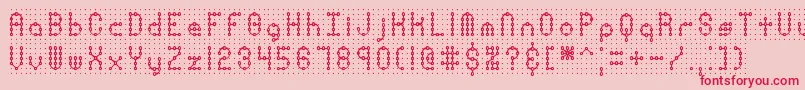 PindownPlainBrk Font – Red Fonts on Pink Background
