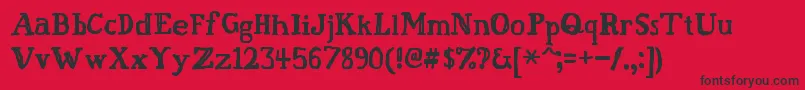 FatFinger Font – Black Fonts on Red Background