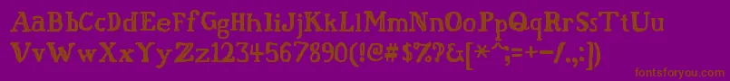 FatFinger Font – Brown Fonts on Purple Background