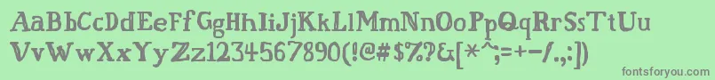 Шрифт FatFinger – серые шрифты на зелёном фоне