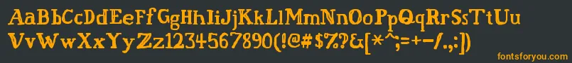 Шрифт FatFinger – оранжевые шрифты на чёрном фоне