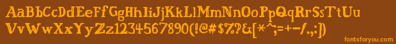Шрифт FatFinger – оранжевые шрифты на коричневом фоне