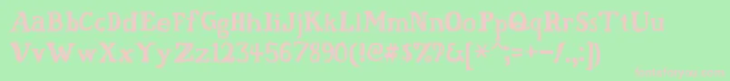 FatFinger Font – Pink Fonts on Green Background