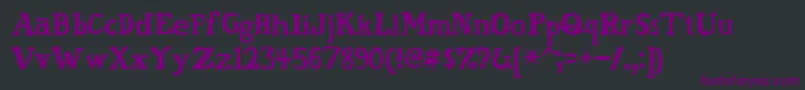 Шрифт FatFinger – фиолетовые шрифты на чёрном фоне