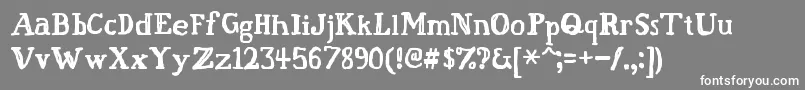 フォントFatFinger – 灰色の背景に白い文字