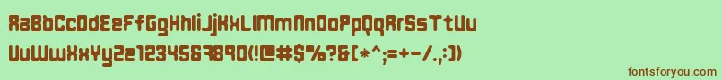 Ft45 Font – Brown Fonts on Green Background