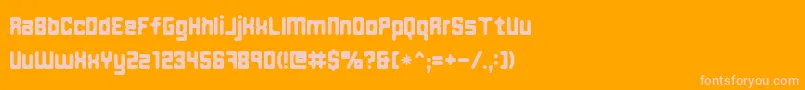 More about Ft45 Font Ft45 Font – Pink Fonts on Orange Background