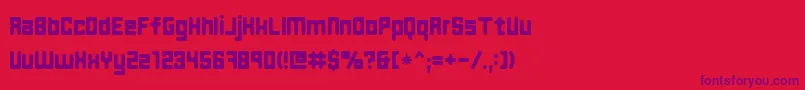 Ft45 Font – Purple Fonts on Red Background