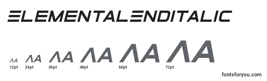 ElementalEndItalic Font Sizes