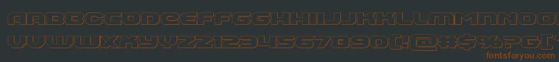 Annapolisout-fontti – ruskeat fontit mustalla taustalla