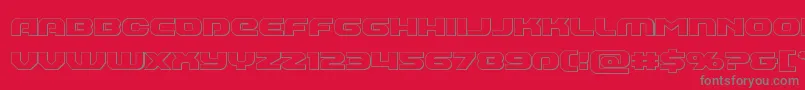 Шрифт Annapolisout – серые шрифты на красном фоне