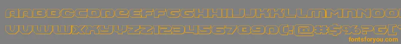 Annapolisout Font – Orange Fonts on Gray Background