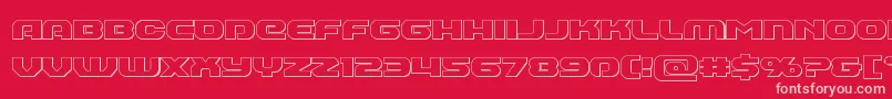Annapolisout Font – Pink Fonts on Red Background