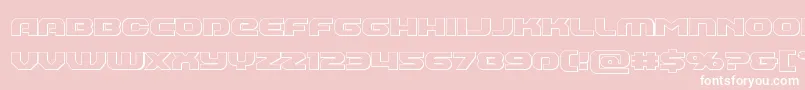 Annapolisout-Schriftart – Weiße Schriften auf rosa Hintergrund