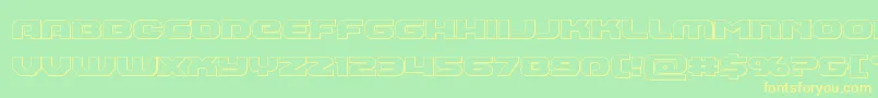 Annapolisout Font – Yellow Fonts on Green Background