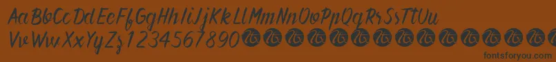 ForeverBrushScriptDemo-Schriftart – Schwarze Schriften auf braunem Hintergrund