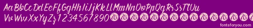 fuente ForeverBrushScriptDemo – Fuentes Rosadas Sobre Fondo Morado