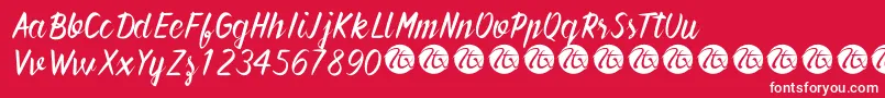 ForeverBrushScriptDemo Font – White Fonts on Red Background