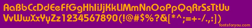 BauhauslightettBold Font – Orange Fonts on Purple Background