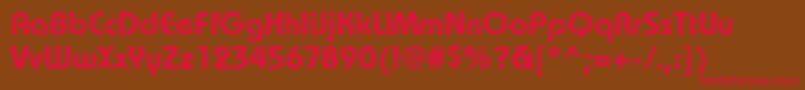 BauhauslightettBold Font – Red Fonts on Brown Background