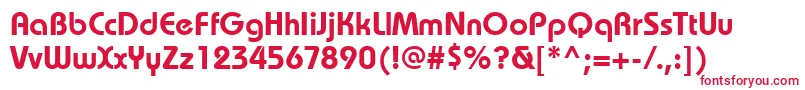 フォントBauhauslightettBold – 赤い文字