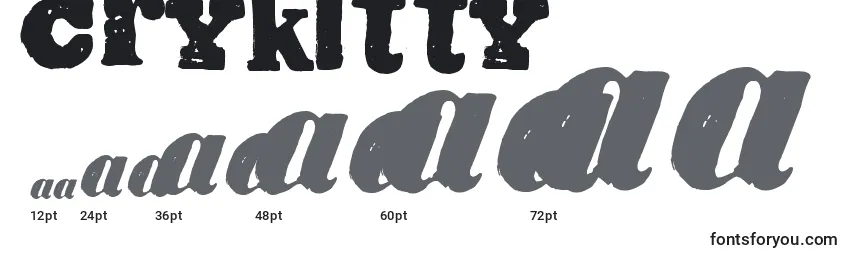 Crykitty Font Sizes
