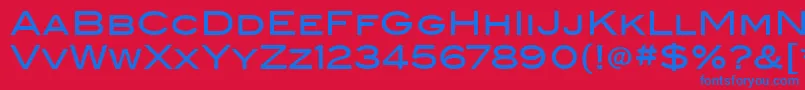 フォントBlairItcMedium – 赤い背景に青い文字
