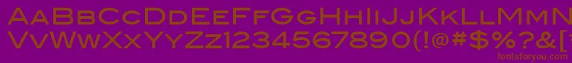 BlairItcMedium-fontti – ruskeat fontit violetilla taustalla