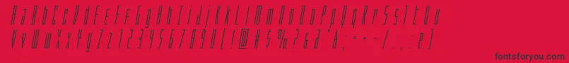 フォントPhantacontitleital – 赤い背景に黒い文字