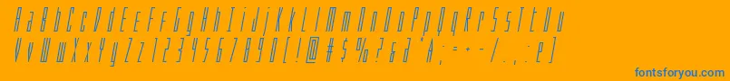 Phantacontitleital Font – Blue Fonts on Orange Background