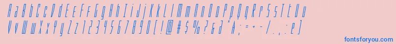 Phantacontitleital-fontti – siniset fontit vaaleanpunaisella taustalla