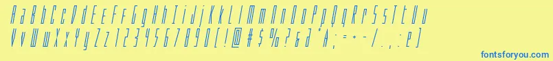 Phantacontitleital Font – Blue Fonts on Yellow Background