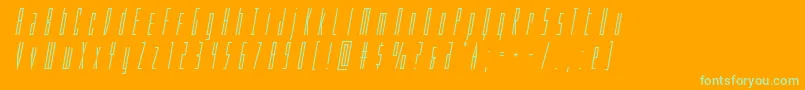 Phantacontitleital Font – Green Fonts on Orange Background